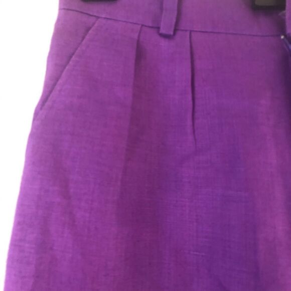 Classiques high Rise Purple Vintage linen Shorts 8 - Picture 2 of 4